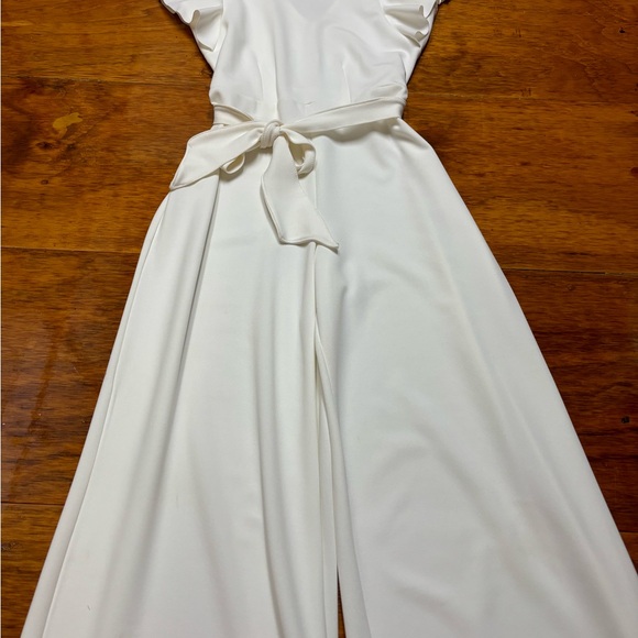 Classy Cream Jumpsuit Pantsuit Large - Picture 2 of 10